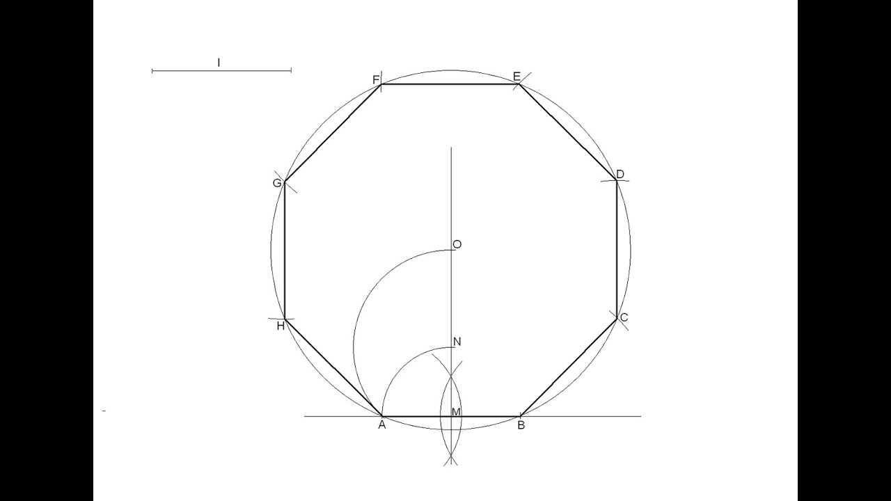 1280x720 how to draw a regular octagon knowing the length of one side - Octagon Drawing