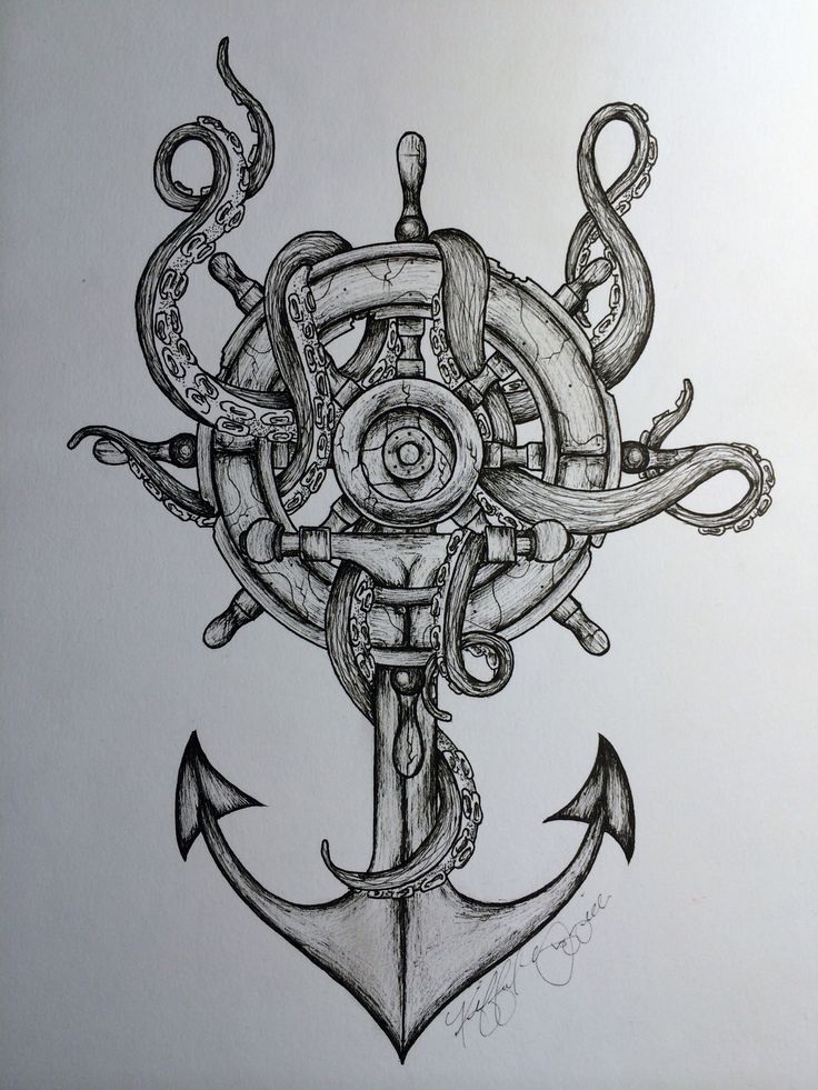 736x981 Octopus And Anchor Drawing Tumblr Octopus Anchor Idea Would Be - Octopus And Anchor Drawing