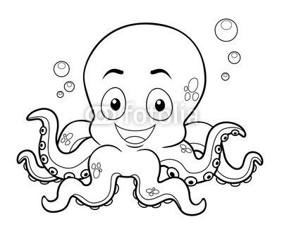 400x325 cute octopus drawing vector illustration of cartoon octopus - Octopus Cartoon Drawing