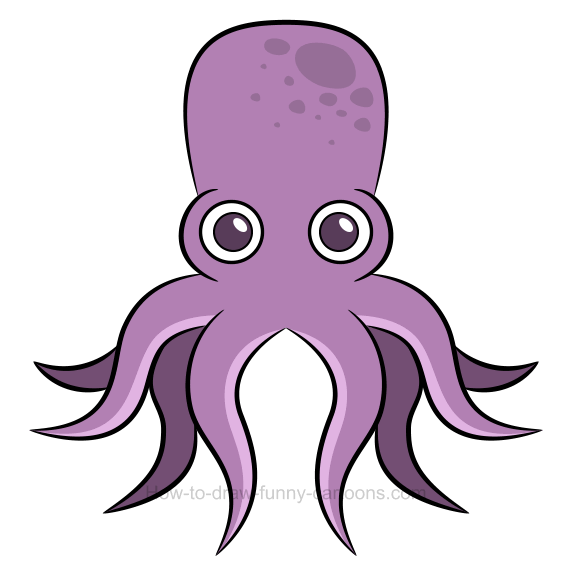 572x581 How To Draw An Octopus Clip Art - Octopus Drawing Easy