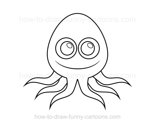 500x408 How To Draw An Octopus - Octopus Drawing Easy
