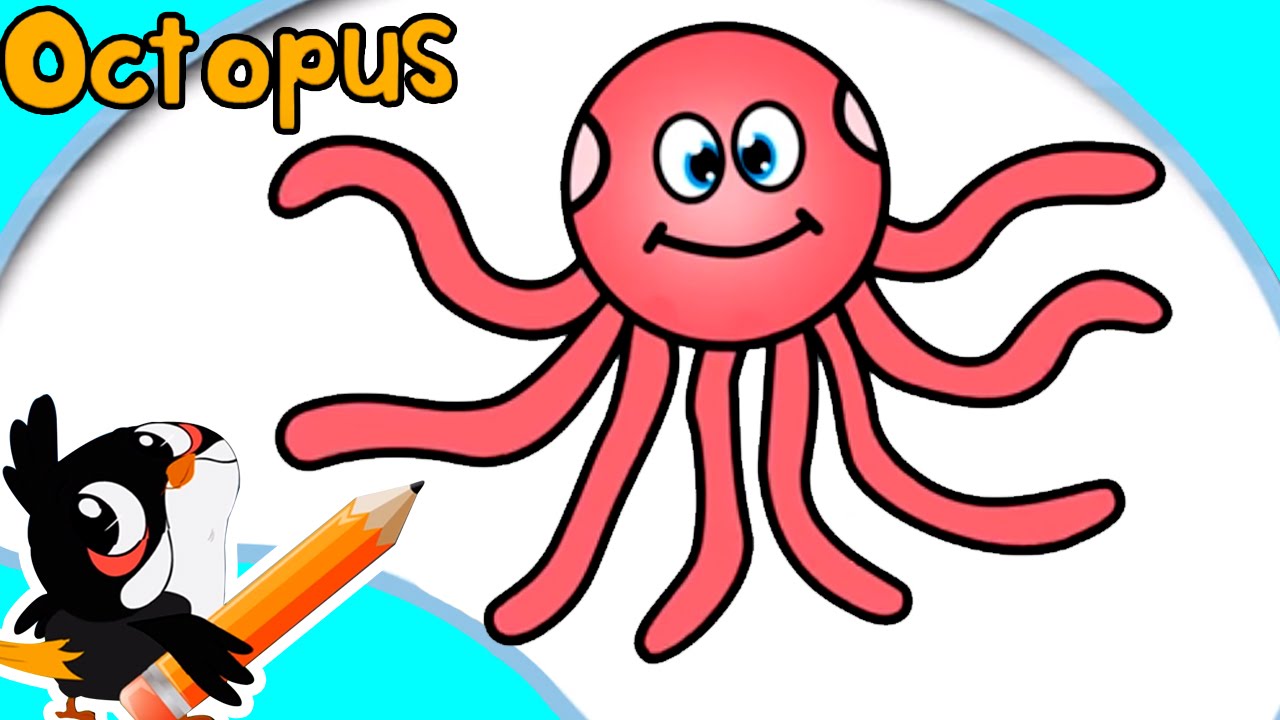1280x720 How To Draw An Octopus Easy Step - Octopus Drawing Easy
