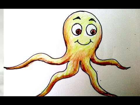 480x360 How To Draw Octopus For Kids Step - Octopus Drawing For Kids
