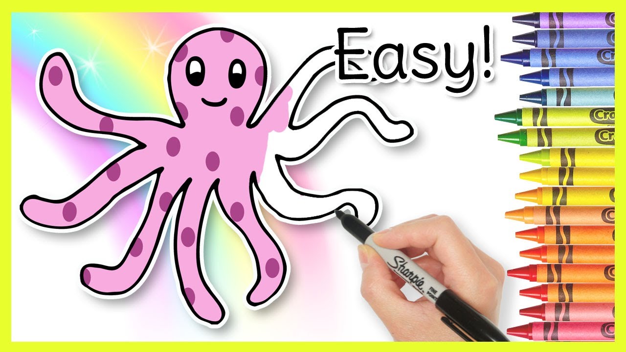 1280x720 how to draw an octopus! kids learning videos - Octopus Drawing For Kids