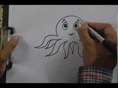 480x360 How To Draw An Octopus - Octopus Drawing For Kids