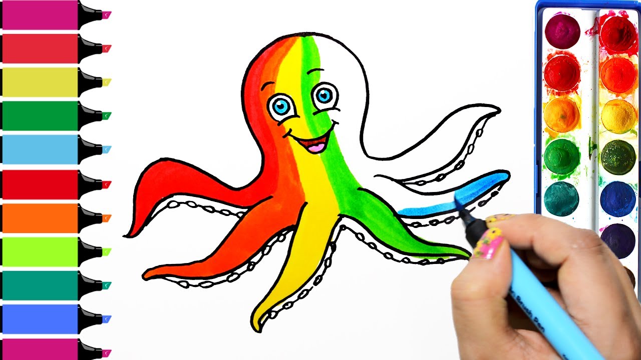 Octopus Drawing For Kids at PaintingValley.com | Explore collection of ...