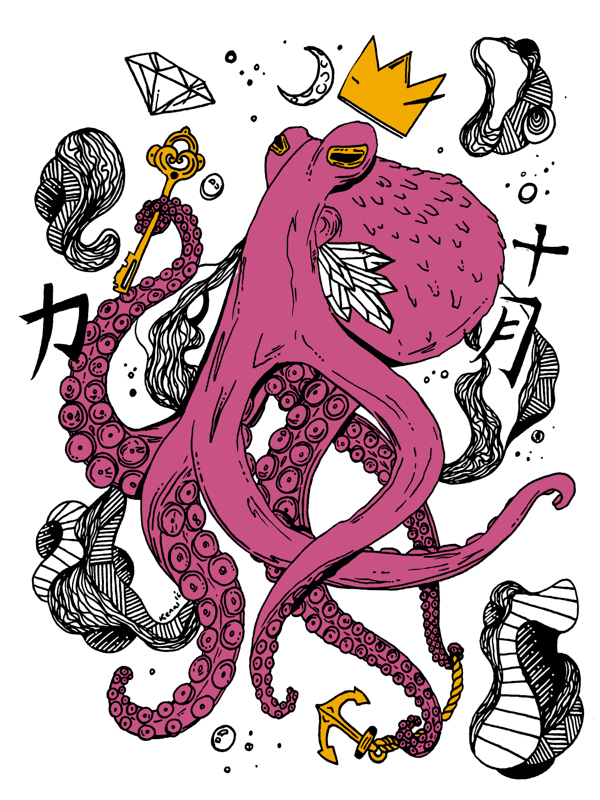 600x800 check out this beautiful octopus drawing! - Octopus Drawing Images