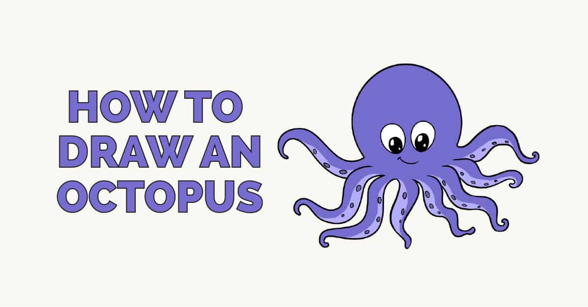 1200x628 How To Draw An Octopus - Octopus Drawing Pictures