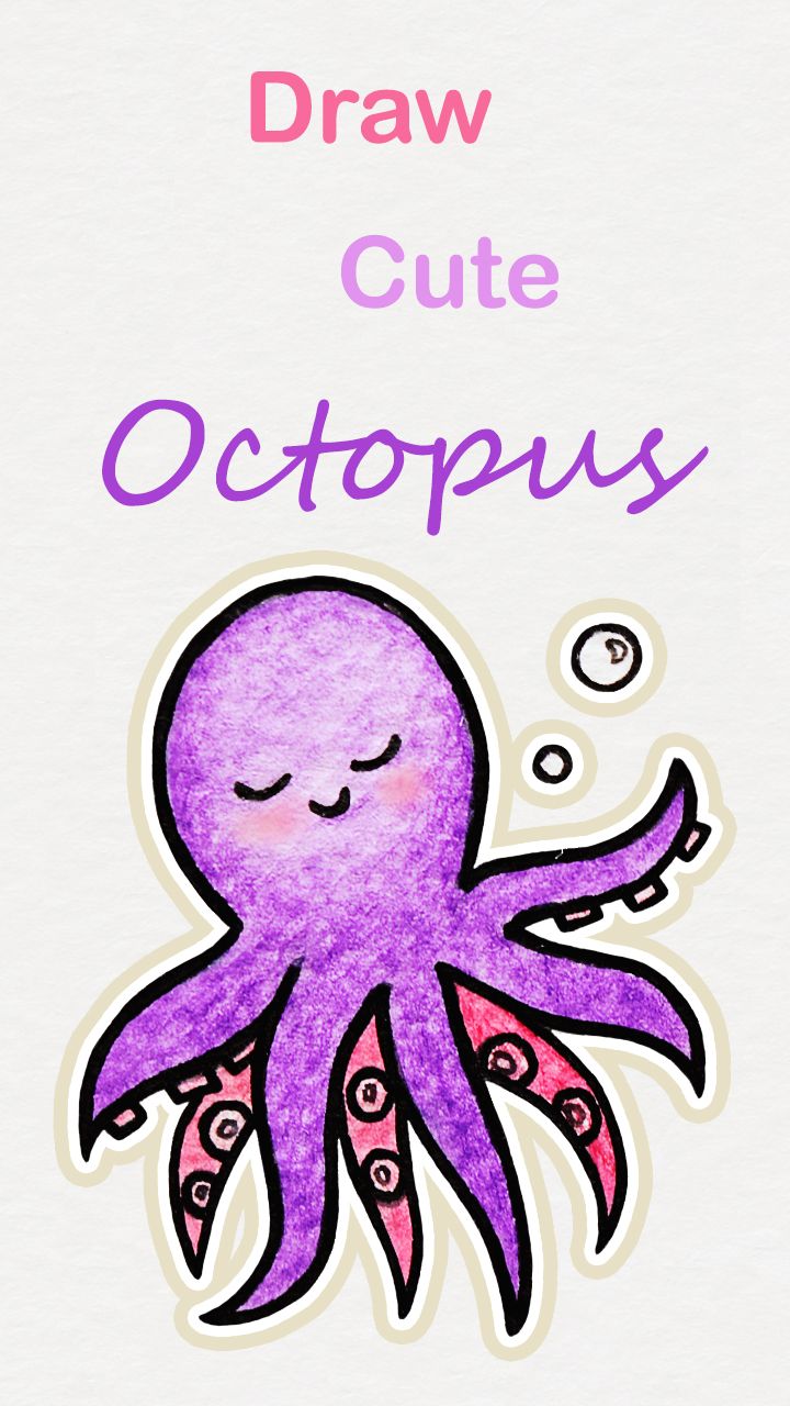 720x1280 Octopus Drawing Easy - Octopus Drawing Pictures