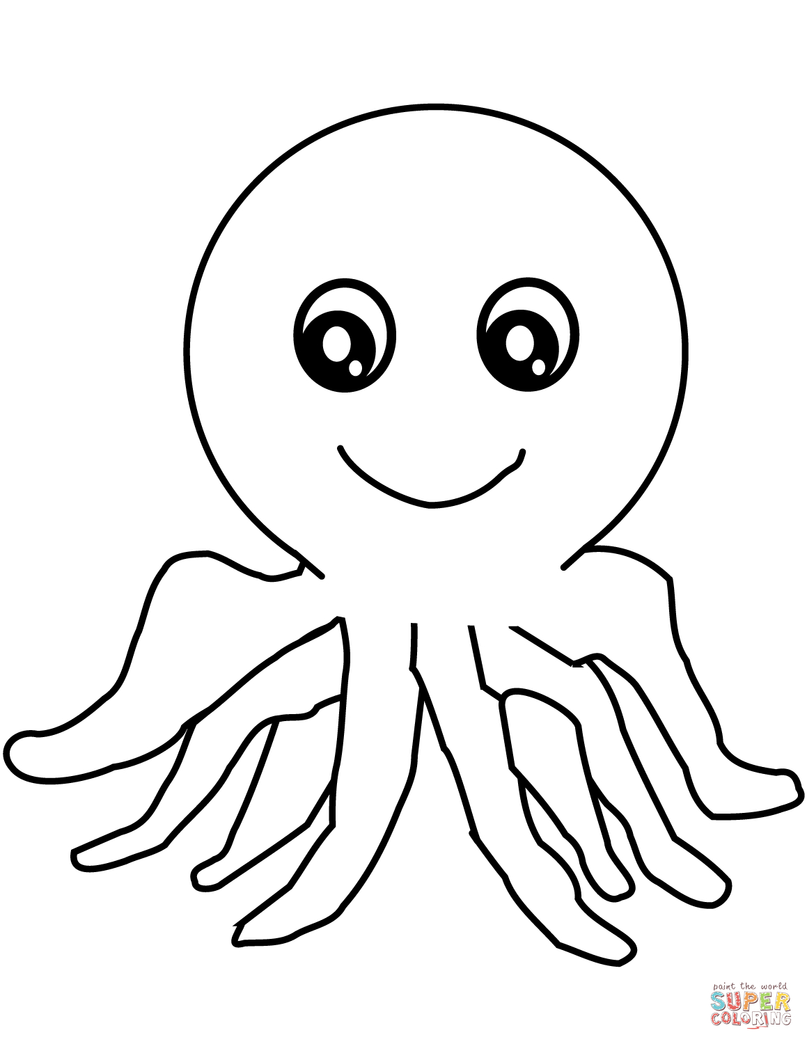 1159x1500 Octopus Drawing Easy Cartoon Coloring - Octopus Drawing Pictures