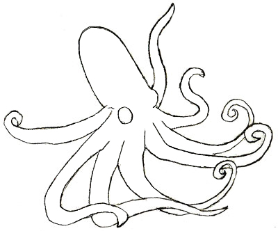 400x332 How To Draw An Octopus - Octopus Drawing Step By Step