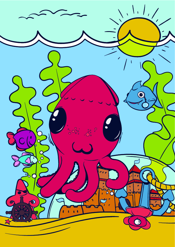 596x842 Learn How To Draw An Octopus - Octopus Drawing Step By Step