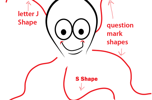 500x329 Octopus Drawing Easy How To Draw A Cartoon With Step - Octopus Drawing Step By Step