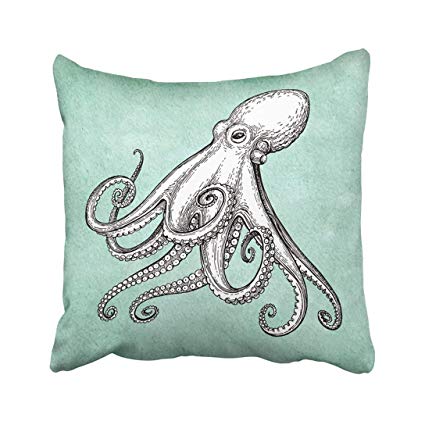 425x425 Custom Vintage Octopus Ink Sketch On Old Retro Style - Octopus Ink Drawing