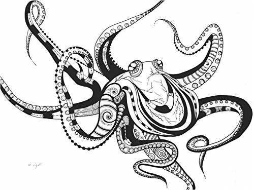 500x375 Octopus Pen And Ink Drawing - Octopus Ink Drawing