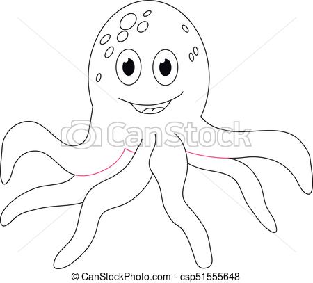450x407 Octopus Line Drawing - Octopus Line Drawing