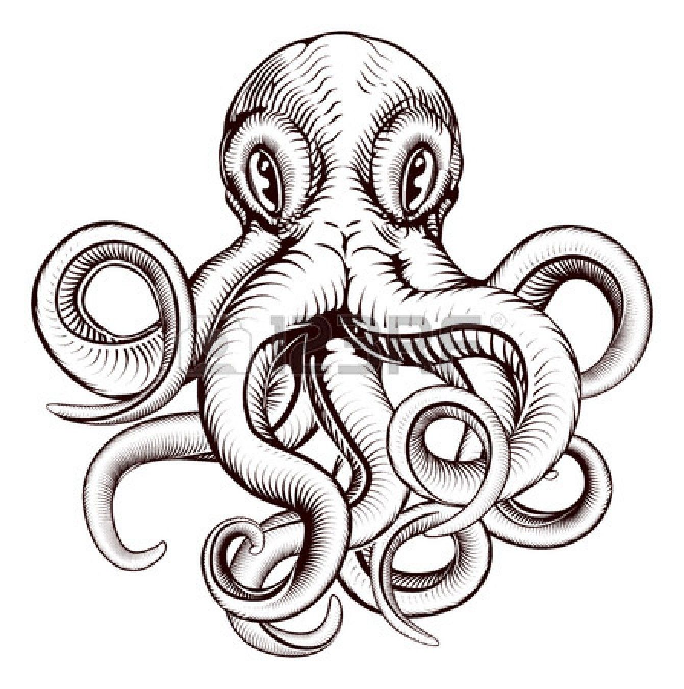 1341x1350 Octopus Outline Cliparts Free Download Clip Art - Octopus Outline Drawing