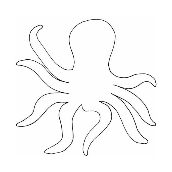 600x600 Octopus Outline Drawing Within - Octopus Outline Drawing