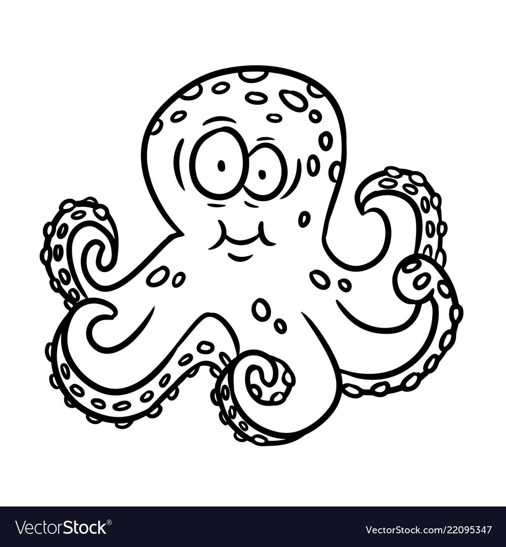 Octopus Outline Drawing at PaintingValley.com | Explore collection of ...