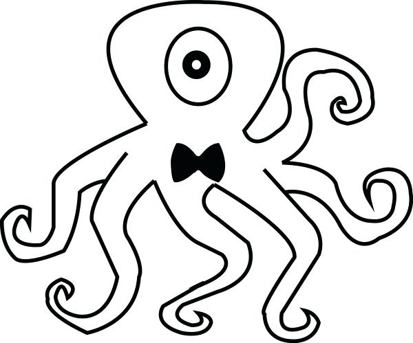600x499 outline of an octopus octopus outline outline octopus tattoo - Octopus Outline Drawing
