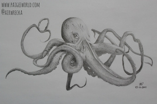 320x213 repost! this is my entry for the realism contest! my first realism - Octopus Pencil Drawing