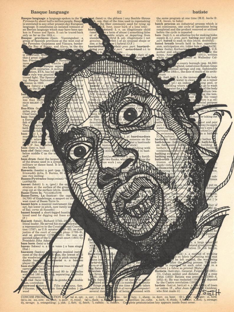 794x1058 Ol' Dirty Bastard Portrait Drawn On An Aged And Yellowed Etsy - Odb Drawing