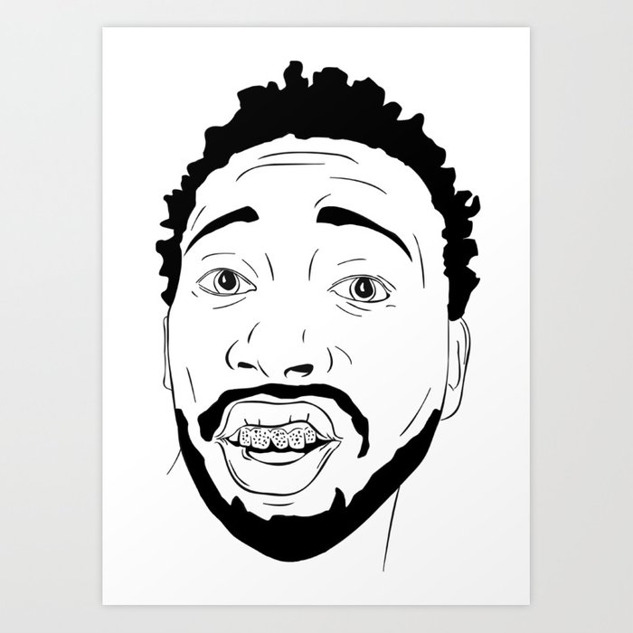 700x700 Ol Dirty Bastard Art Print - Odb Drawing