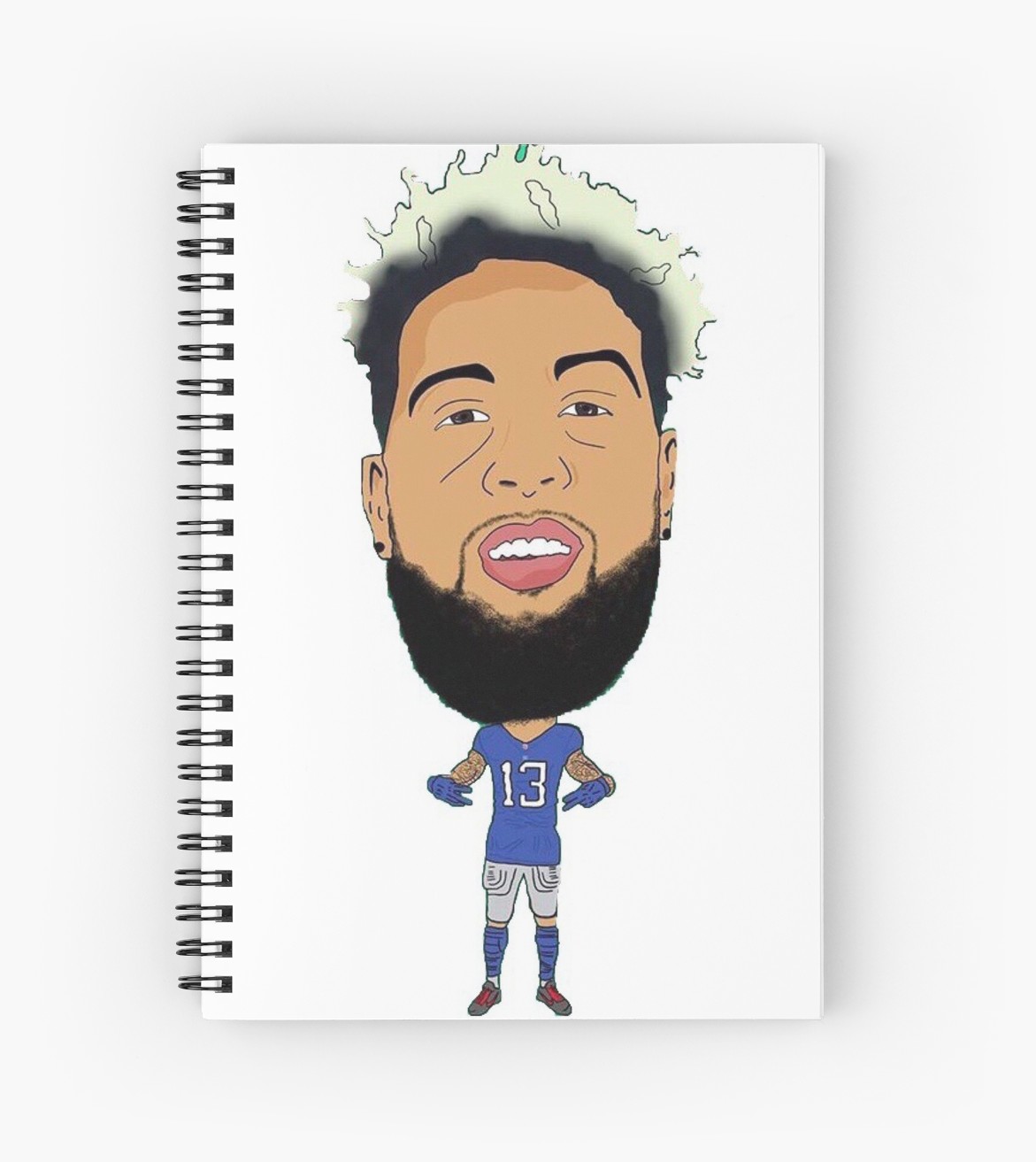 1171x1313 odell beckham jr football cartoon spiral notebooks - Odell Beckham Jr Cartoon Drawing