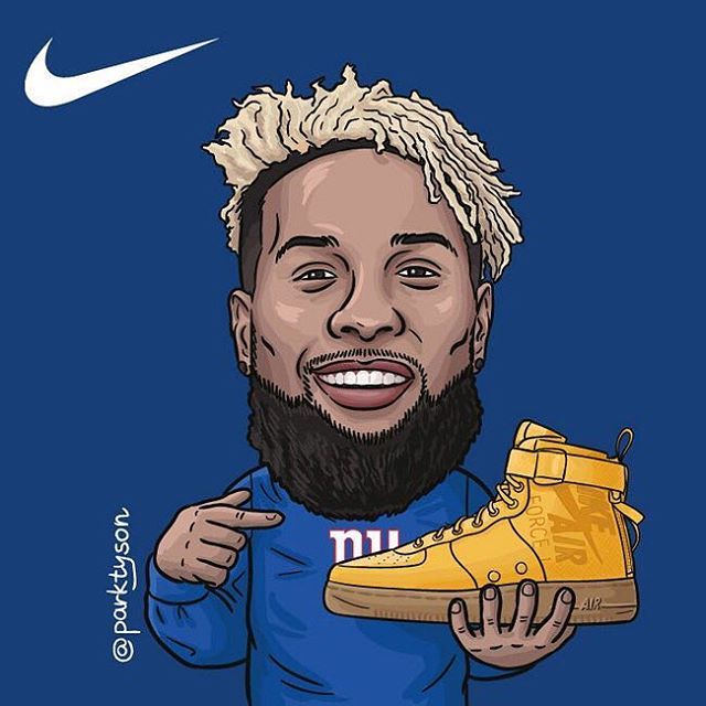 Odell Beckham Jr Cartoon Drawing at PaintingValley.com | Explore ...