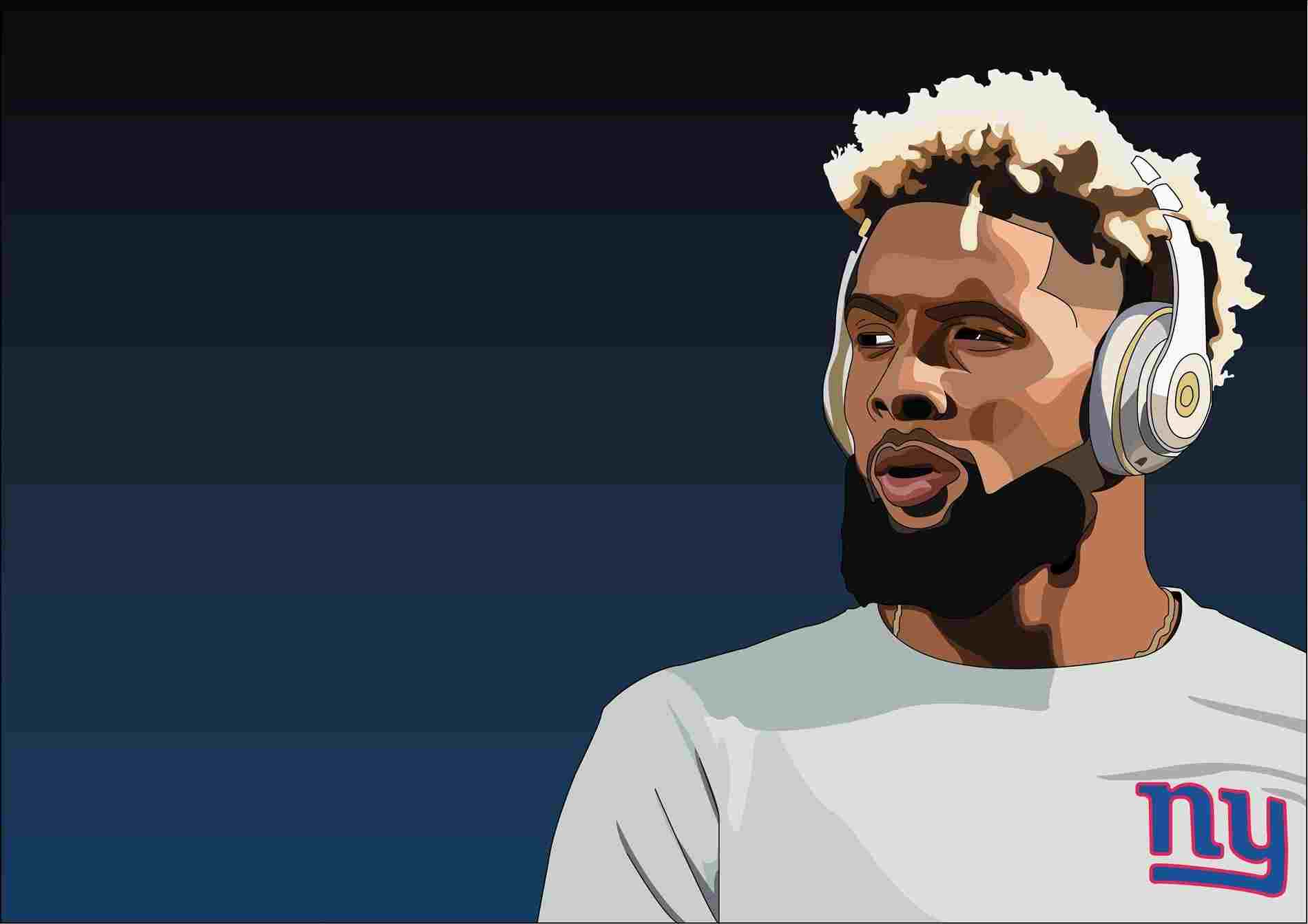 1899x1343 odell beckham jr cartoon drawing - Odell Beckham Jr Cartoon Drawing
