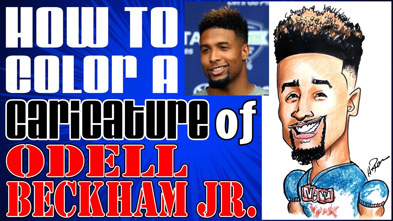 1280x720 how to color a caricature odell beckham jr - Odell Beckham Jr Cartoon Drawing