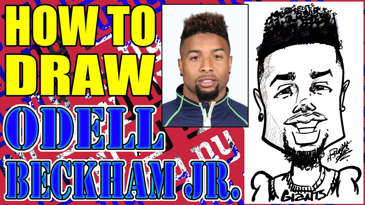 1280x720 how to draw a quick caricature odell beckham jr - Odell Beckham Jr Cartoon Drawing