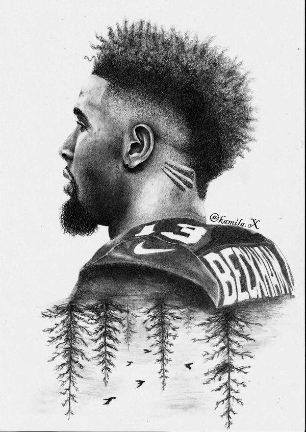 600x847 odell beckham jr on twitter dope drawing - Odell Beckham Jr Catch Drawing