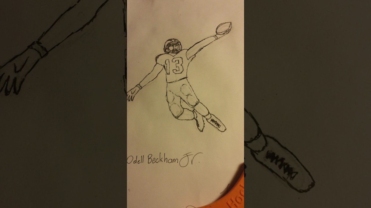 1280x720 odell beckham jr drawing - Odell Beckham Jr Catch Drawing