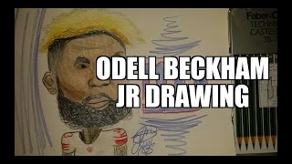 320x180 How To Draw Odell Beckham Jr New York Giants - Odell Beckham Jr Drawing Step By Step