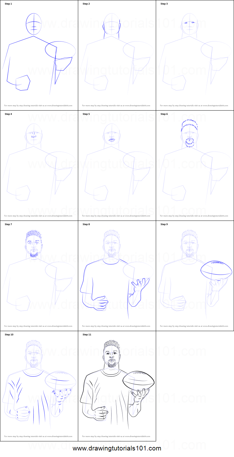 751x1463 How To Draw Odell Beckham Jr Printable Step - Odell Beckham Jr Drawing Step By Step