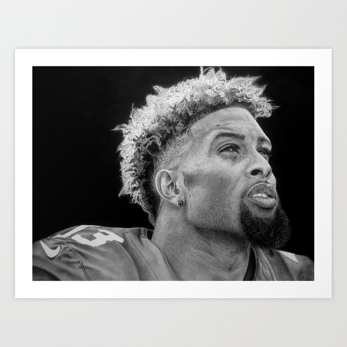 700x700 Odell Beckham Jr Drawing Art Print - Odell Beckham Jr Drawing Step By Step