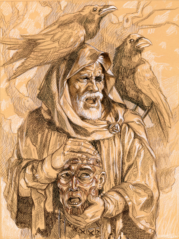 576x768 odin's secrets pencil study an artist's journey - Odin Drawing