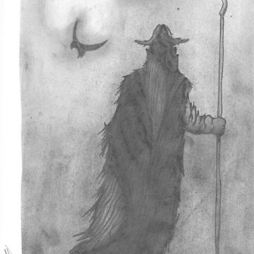 360x360 odin drawing canvas print - Odin Drawing