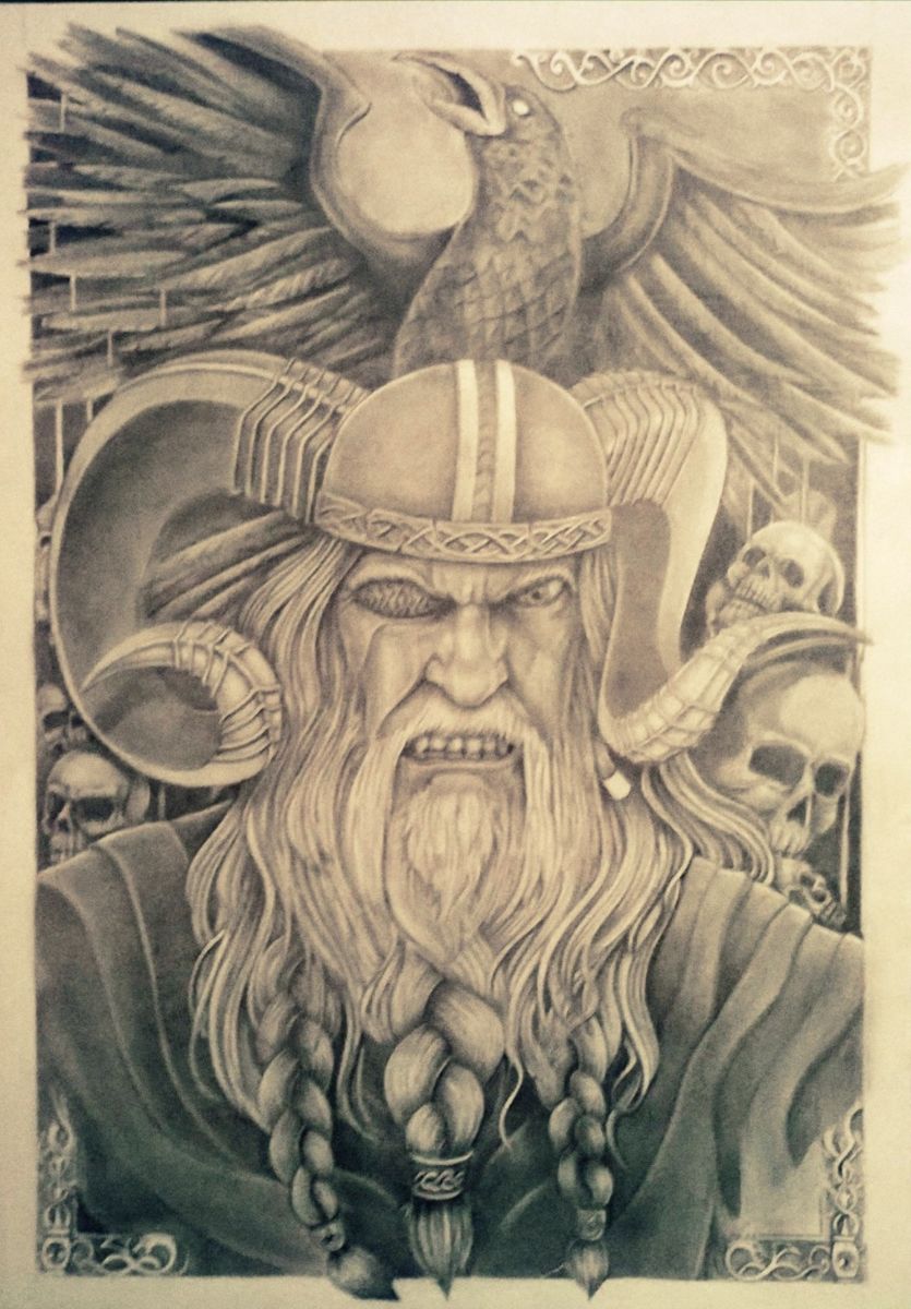 835x1200 odin - Odin Drawing