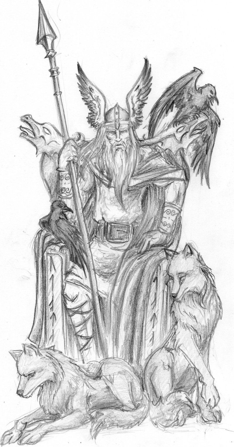 800x1526 some info on odin soa viking drawings, mythology tattoos - Odin Drawing
