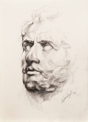 375x519 Portrait Of Odysseus Drawing - Odysseus Drawing
