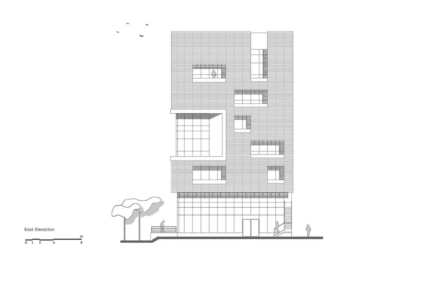 1499x1000 Gallery Of White Office Building Bns Studio - Office Building Drawing