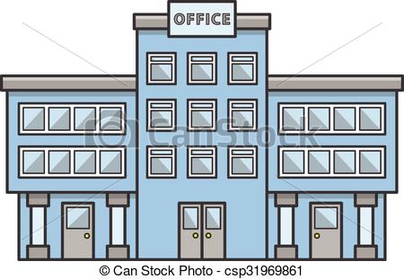 450x311 Office Building Doodle Illustration Cartoon - Office Building Drawing