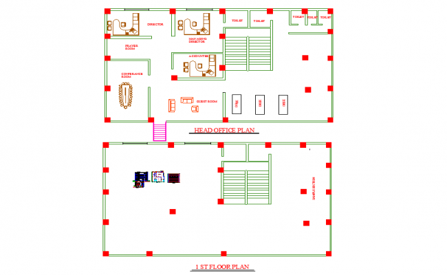 650x400 office building dwg autocad drawing - Office Building Drawing