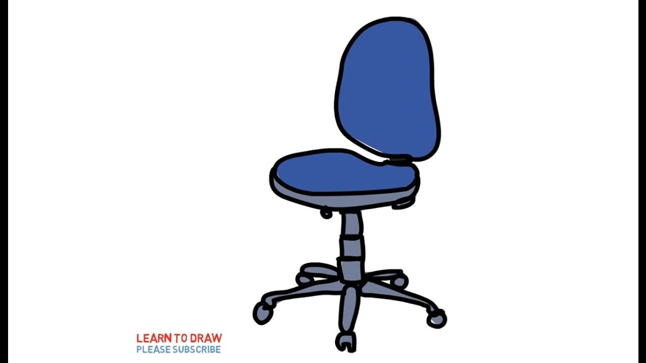 1280x720 how to draw a office chairs step - Office Chair Drawing