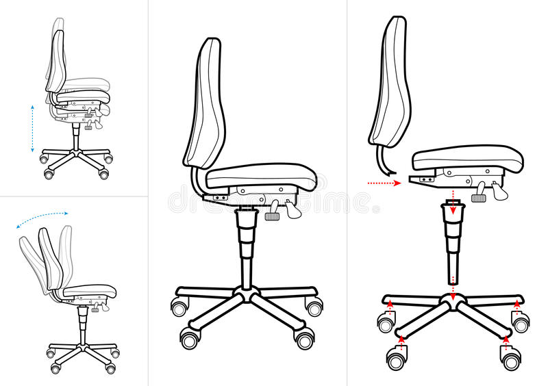 800x564 office chair drawing stock vector image of lift print healthy - Office Chair Drawing