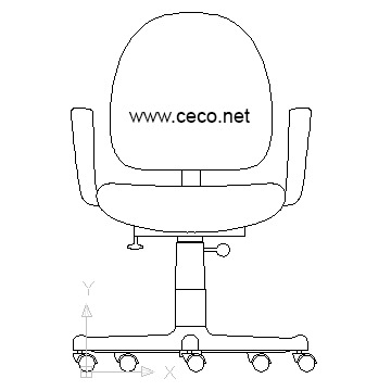 360x360 autocad drawing office chair autocad block front view dwg - Office Chair Drawing