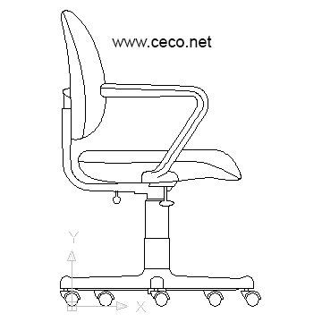 360x360 autocad drawing office chair with wheels furniture dwg - Office Chair Drawing