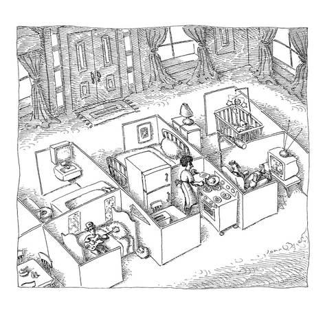 473x473 home arranged as office cubicles - Office Cubicle Drawing